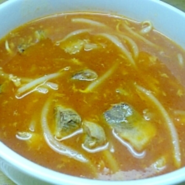 メカジキとモヤシのトマトスープ